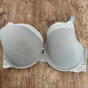 Dorina Gray Lace Bra with Bow Detail